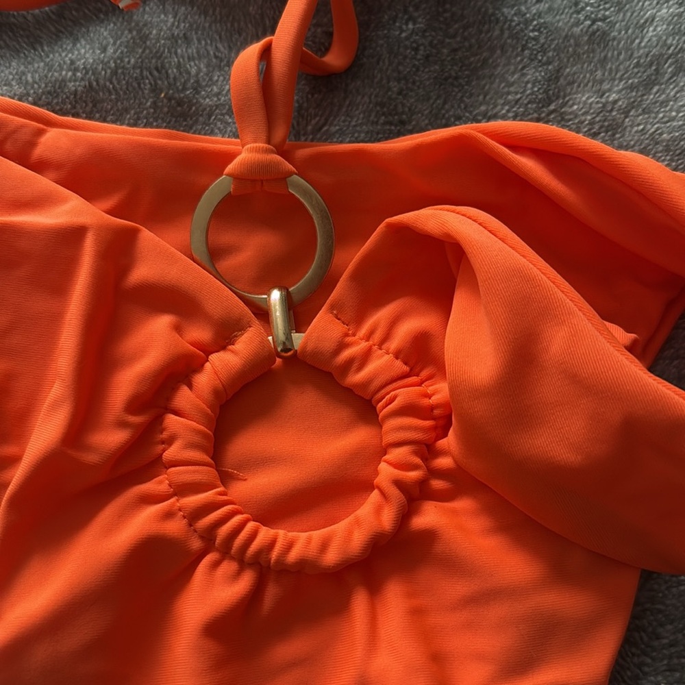 PrettyLittleThing ORANGE O RING WAIST STRAP BIKINI BOTTOMS size 6 - Picture 4 of 5